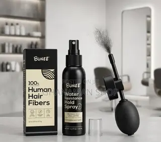 100% Real Human Hair Fiber + Water Resistant Holding Spray