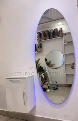 Salon Mirror and Side Drawer