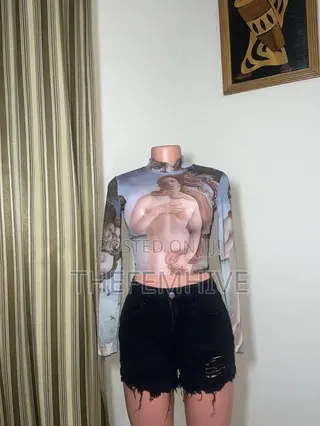 Long Sleeve Mesh Top Thrift