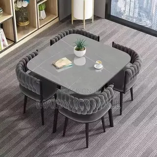 Four Seater Dining Set With Mable Table