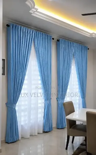 Quality Velvet Window Curtains With Sheer Inner