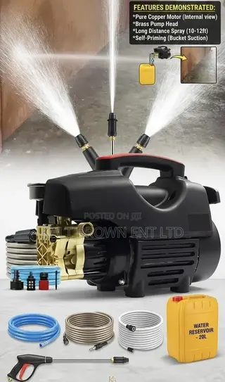 Heavy Duty High Pressure Car Washer Machine With Long Spray Gun(1800w)