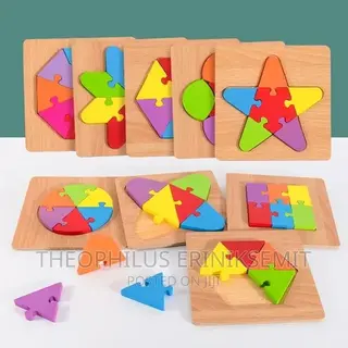 1 Set Montessori Wooden Geometric Shape Educational Aid