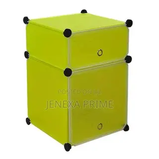 Double Cube Plastic Storage-Green