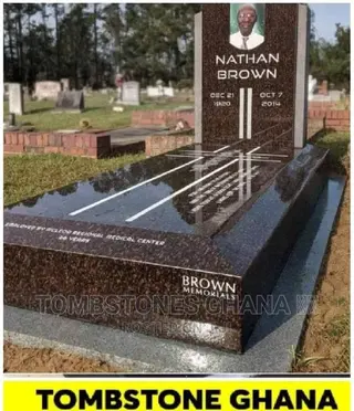 Brown Granite Customized Tombstone