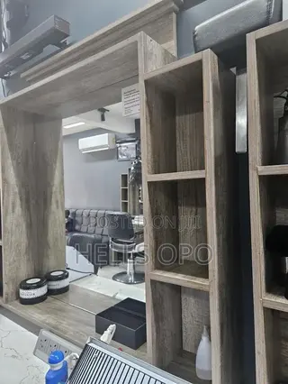 2 Barber / Salon Mirrors . Very Nice Wood Barber /Salon Mirror