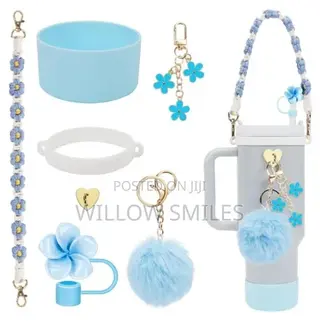 Stanley Cup Accessories (7pcs) + Anti-Spillage Guide + Straw+Cupbrush