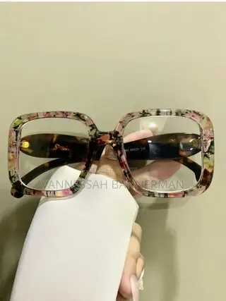 Oversized Floral Square Eyeglass Frame – Stylish Trendy