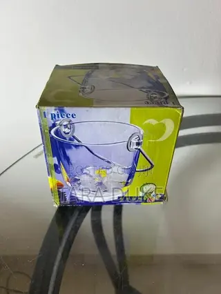 Clear Glass Ice Bucket