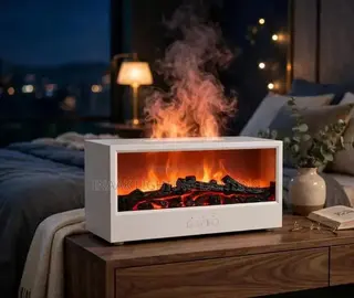 Fireplace Flame Humidifier - White