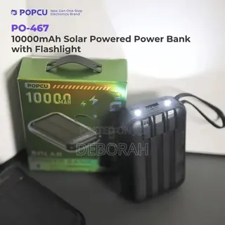 10000mAh Solar Powered Power Bank With Flashlight