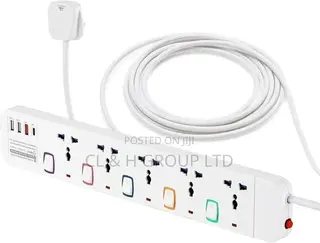 5way Extension Socket 3 USB + 1type-C