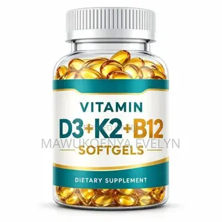 VITAMIN D3 + K2 + B12 SOFTGELS - Dietary Supplement 3 in 1
