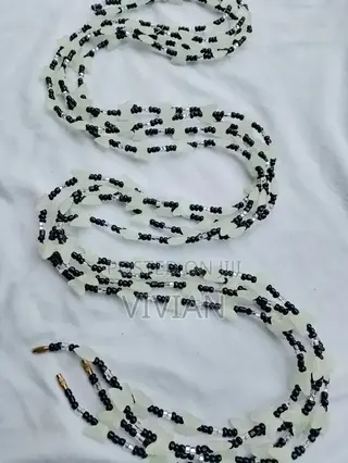 Black Waist Beads With Glow-in-the-Dark Butterfly | MAV Body Beads