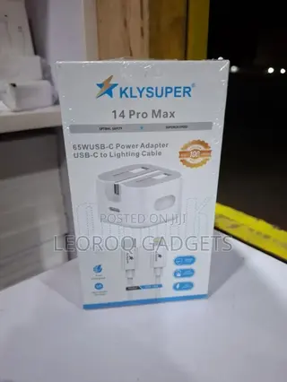 KLYSUPER 65W Fast USB C to Lightning Cable)