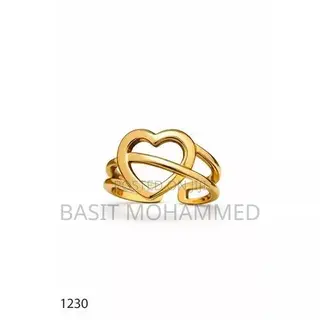 Gold Plated Women's Heart Ring