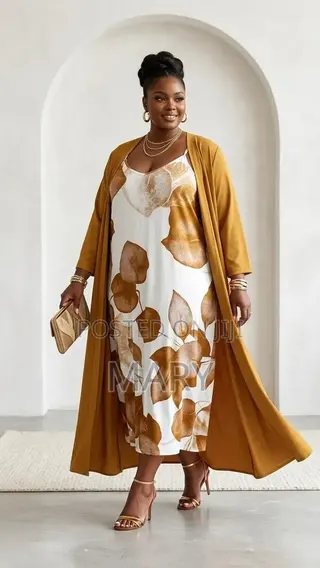 50 Cedis Plus Size Two-Piece Outfit