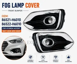 Hyundai Accent 2017-2020 Fog Lights and Covers Set