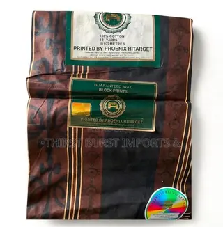 Original Phoenix Hitarget 6 Yards Brown Black Gold - 100% Cotton