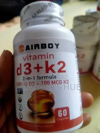 Airboy Vitamin D3+ 5000iu 100mcg for Strong Bones and Heart 60 Caps!
