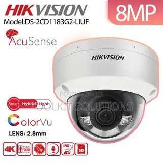 DS-2CD1183G2-LIUF Hikvision 8MP Hybrid Light Fixed Dome Network Camera