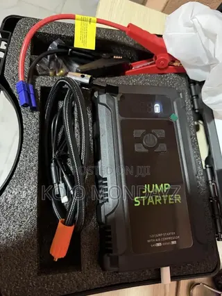 Car Jump Starter + Air Compressor — 2-in-1 Emergency Power!