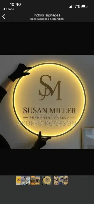Round Shop Acrylic Sign