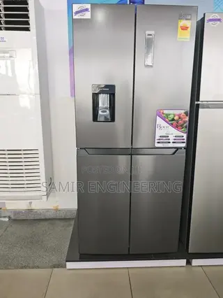 Roch RFR-500d4-B: 4-Door Glass Top-Mount Refrigerator
