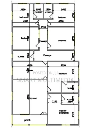 6 Bedroom Plan on Half Plot