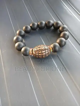Wooden Piece of Bracelet and Blackstone