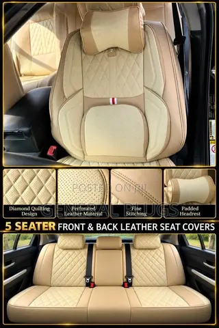 Order Your Genuine Leather 5 Seater Front & Back Car Seat Covers Today