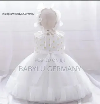 White Dress With Cap 6 Months to 4 Years Old Available