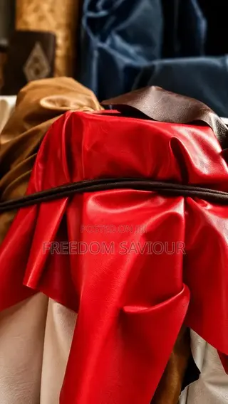 Premium Red Pu Leather Upholstery Fabric