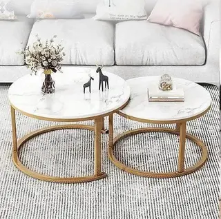Double Marble Center Table