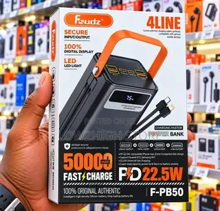 Fsudz F-Pb50 50,000mAh 22.5W Fast-Charging Power Bank - Low2High