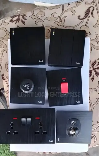 Tokil Black Versatile Outlet Double Sockets and Switces