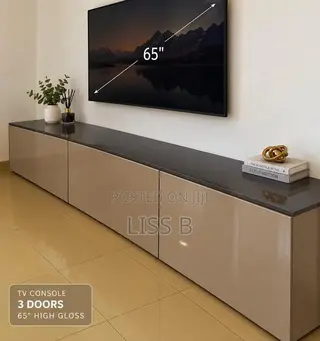 TV Console 65 Inches High Gloss