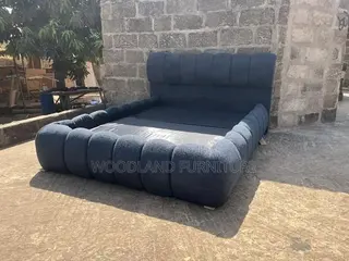 Double Bed Woodland Furniture — Deep Navy Cloud Bed