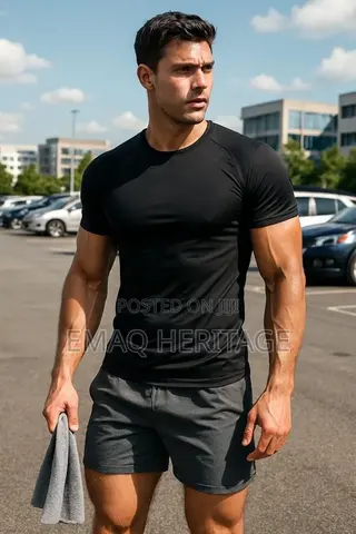 Men's Compression Muscle Fit T-Shirt - Black