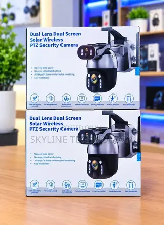 Smart Dual Lens High Quality 4G Two Solar Panels CCTV Camera