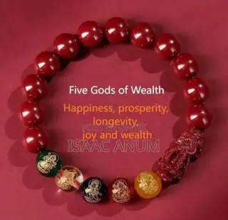 Feng Shui Pixiu Amulet Cinnabar Five Blessings Wealth Bracelet