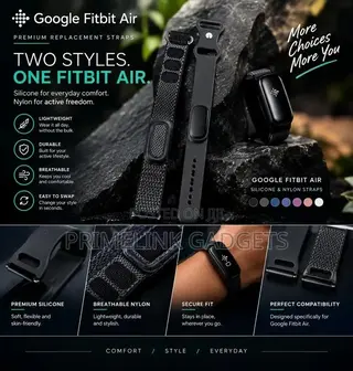 Google Fitbit Air Silicone and Nylon Strap.