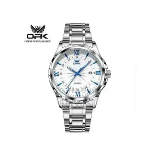 Brand New Opk Men's Silver Quartz Watch