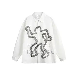 Neoism Abstract Silhouette Oversized Shirt