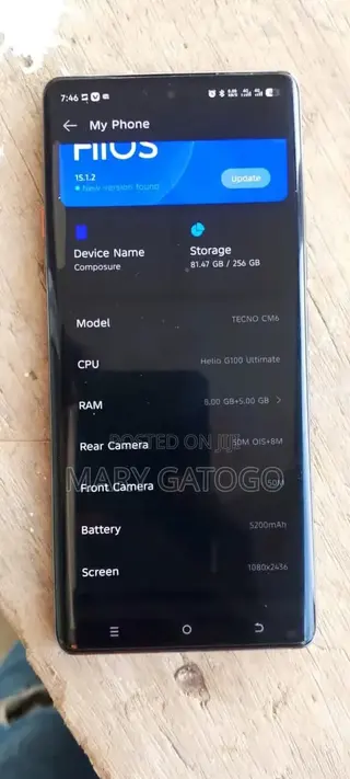 Tecno Camon 40 Pro 4G 256 GB Gray