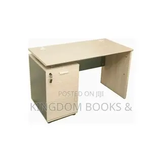 Modern Wooden Office Staff Desk With Attached Pedestal Drawer Locker