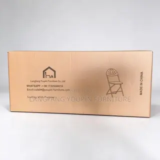 Ghana Stock Fan-Back Heavy Duty Plastic Folding Chair