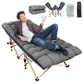 Portable Guest Cot With Ultra-Soft Tufted Mattress