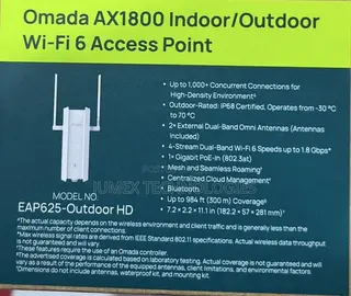 TP-Link EAP625 HD Omada AX1800 Indoor/Outdoor Wi-Fi 6 Access Point