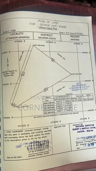 Titled Plot for Sale at Amanfrom Atwapim - Akuapem South